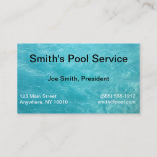 Visita Cartão de empresa de serviços da piscina