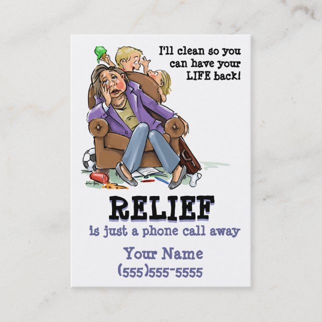 Visita Cartão de empresa de serviços Housecleaning (Frente)