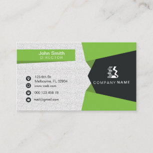 Visita Cartão de empresa verde