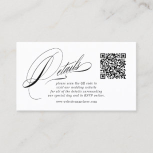 Visita Cartão de Enclausuramento de Código QR com Detalhe
