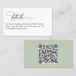 Visita Cartão de Enclausuramento de Código QR Minimalista