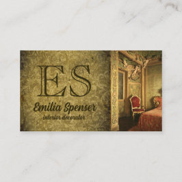 Visita Cartão de Estilo Clássico do Decorador do Interior