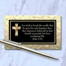 Cartão de Evangelista KJV Dourado e Preto Pastor d