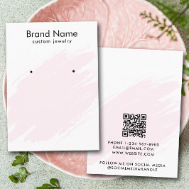 Visita Cartão de Exibição de Joias com Aquarela Rosa Mode