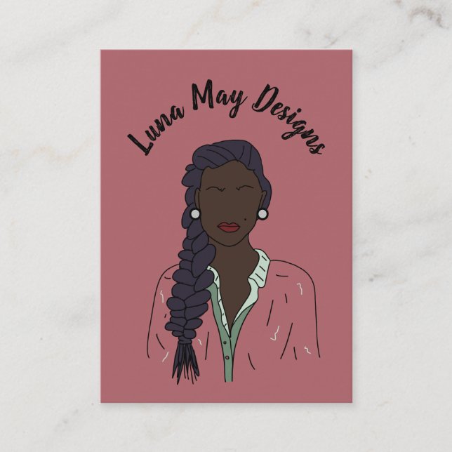 Visita Cartão de Exibição de Joias para Mulheres Chefes M (Frente)