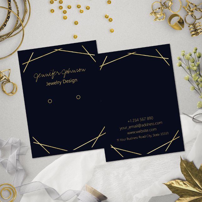 Visita Cartão de Exibição Geométrico do Retentor de Folha (Criador carregado)