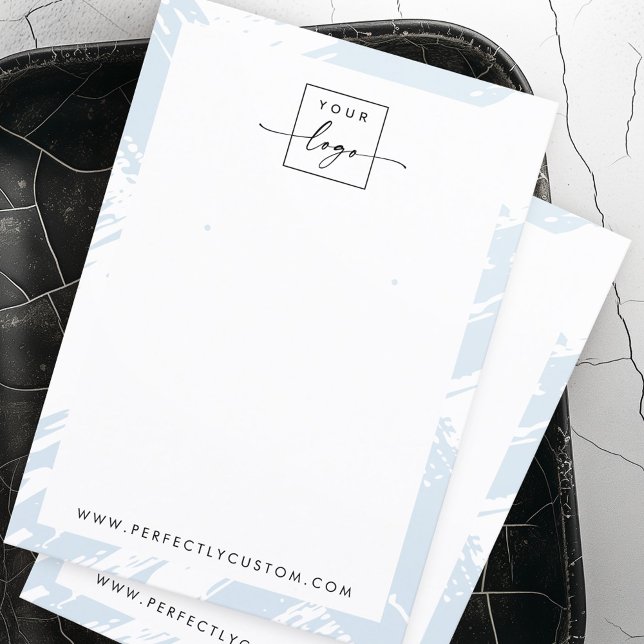 Visita Cartão de expositor de brinco azul-poeirento claro (Light dusty blue brushstrokes earring display card)