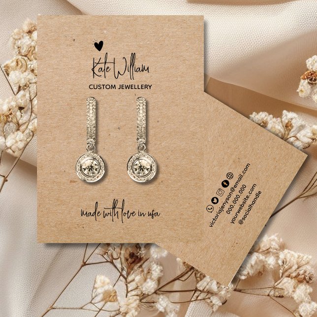 Visita Cartão de expositor de joias de papel kraft para c (Criador carregado)