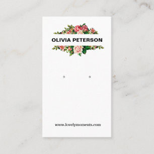 Visita Cartão de expositor de joias Romântica das Flores