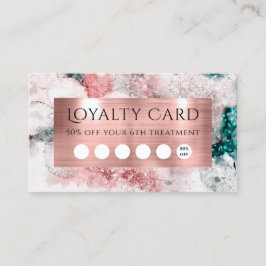 Visita Cartão de fidelidade à folha de ouro com rosa de c