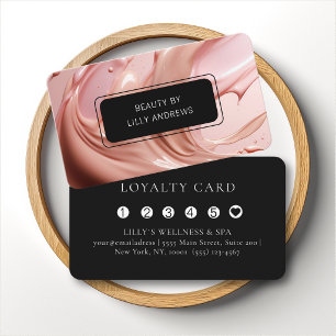 Visita Cartão de Fidelidade Blush Pink Beauty Heart Salon
