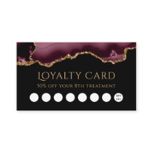 cartão de fidelidade burgundy agate