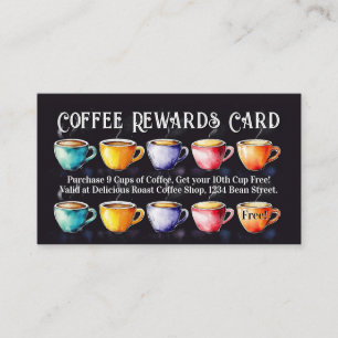 Visita Cartão de Fidelidade Chalkboard Coffee Shop Reward