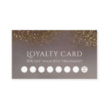 cartão de fidelidade com brilho líquido