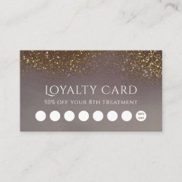 Visita cartão de fidelidade com brilho líquido