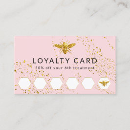 Visita cartão de fidelidade da abelha