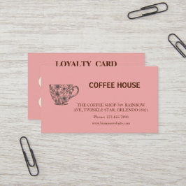 Visita Cartão de Fidelidade de Café Simples Moderno