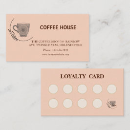 Visita Cartão de Fidelidade de Café Simples Moderno