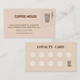 Visita Cartão de Fidelidade de Café Simples Moderno