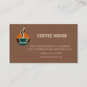 Visita Cartão de Fidelidade de Café Simples Moderno