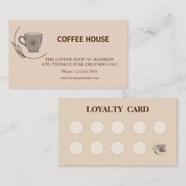 Visita Cartão de Fidelidade de Café Simples Moderno