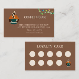 Visita Cartão de Fidelidade de Café Simples Moderno