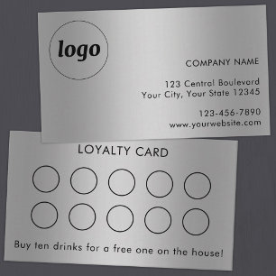 Visita Cartão de Fidelidade de Cliente com Logotipo e Tex
