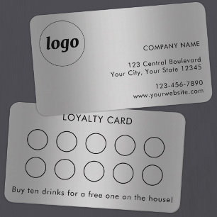 Visita Cartão de Fidelidade de Cliente com Logotipo e Tex