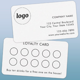Visita Cartão de Fidelidade de Cliente com Logotipo e Tex