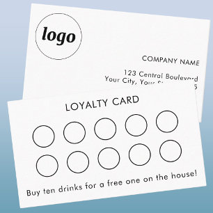 Visita Cartão de Fidelidade de Cliente com Logotipo e Tex