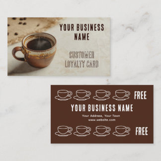 Visita Cartão de Fidelidade de Cliente de Café