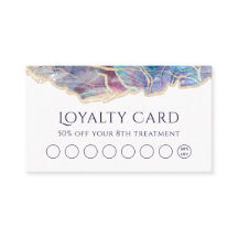 cartão de fidelidade de design de opal escuro