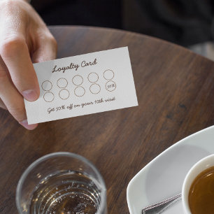Visita Cartão de Fidelidade de Negócios de Café e Bolo