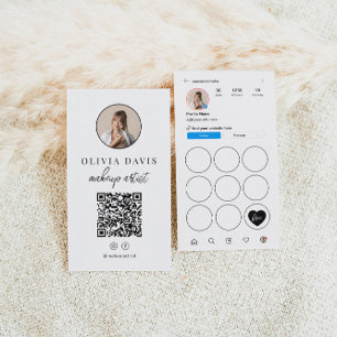 Visita Cartão de Fidelidade de Perfuração de QR Code Tema