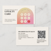 Cartão de Fidelidade de Salão de Bela Nail Glitter
