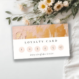 Visita Cartão de fidelidade de Textura de Pintura Dourada