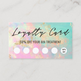 Visita cartão de fidelidade de textura opal delicada