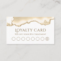 cartão de fidelidade delicado de pêssego agate