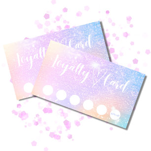 Visita Cartão de fidelidade do cliente Pastel Rainbow Gli