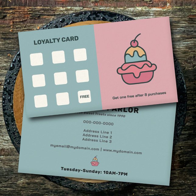 Visita Cartão de Fidelidade do Sorvete Retroativo (Retro Ice Cream Loyalty Card)
