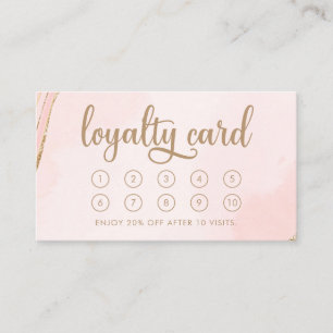 Visita Cartão de fidelidade empresarial cor-de-rosa pálid