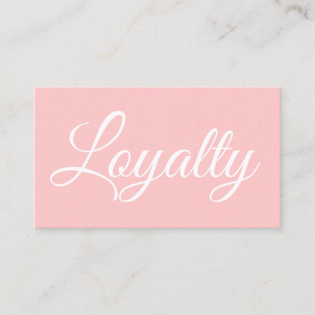 Visita Cartão de fidelidade moderno rosa pastel elegante (Frente)