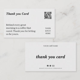 Visita Cartão de Fidelidade Obrigado Minimal Café