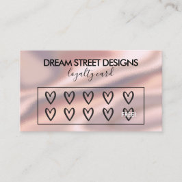 Visita Cartão de fidelidade para Corações de Seda Cor-de-