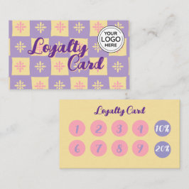 Visita Cartão de fidelidade para cores alegres e cheias p