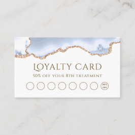 Visita cartão de fidelidade pastel blue agate