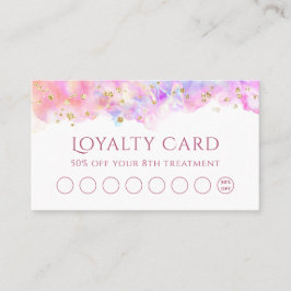 Visita cartão de fidelidade pastel watercolor