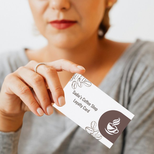 Visita Cartão de Fidelidade Personalizado para Cafeteria  (Criador carregado)