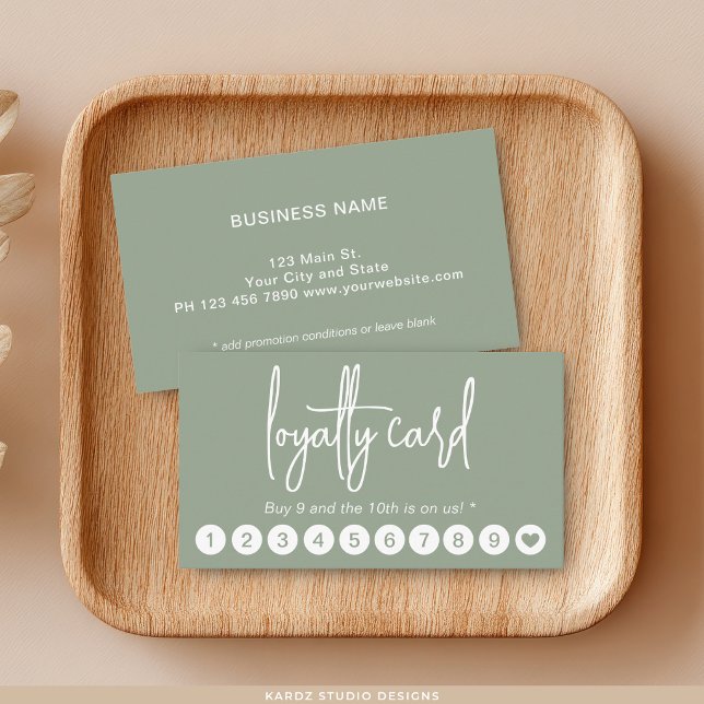 Visita Cartão de Fidelidade Profissional com Roteiro Mode (Reward Punch Loyalty Card, customize promotion on back, choose paper and corner style.)