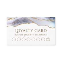 Cartão de fidelidade White Blue Agate